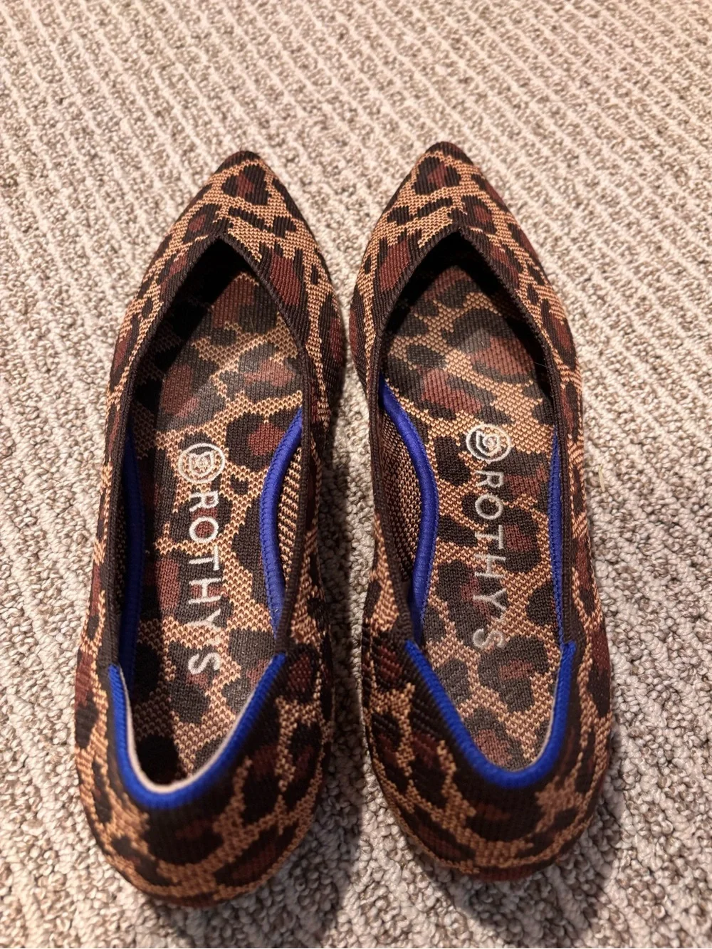 Rothy's Leopard-Print Pointed Toe Flats